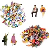 Set 20 Figure Umane In Scala 1:25 Per Plastici E Diorami - Persone In Piedi E Sedute Per Modellismo