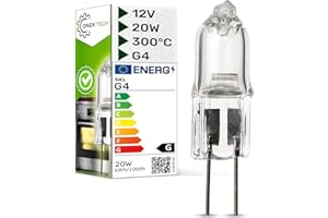 Halogenlampen für Dunstabzugshaube G4 12V 20W 300°C mit Originalcode 184736 2080139021 481281728422 48400000983 für Gorenje für Whirlpool für Electrolux - ONIX TECH