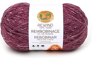 Lion Brand Yarn Rewind - Hilo de cinta voluminosa para tejer y ganchillo, situación actual, 1 paquete