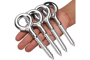 YHKJYH Viti ad Anello M12*120mm Vite ad Occhiello a Vite Zincato Bullone Oculare Grande Chiuso per Ponteggio Appendere Fissaggi Applicazioni Resistenti 4Pcs (4Pcs, M12*120)