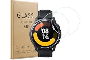 AOKUMA Xiaomi Watch S1 Active Verre Trempé, [Lot de 2] Verre Trempé Xiaomi Watch S1 Active [0.26mm] [Extrêmement résistant aux rayures] [Haute définition][Facile à installer] protections d'écran