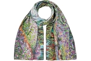 VON LILIENFELD szalik damski 100% jedwab Claude Monet ogród motyw szalik jedwabny 172 x 42 cm