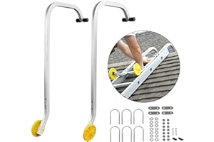 Todeco Leiter Dachhaken Set 0,93m, Firsthaken mit Zubehör, Dachziegel Haken Max Belastbarkeit 150 kg