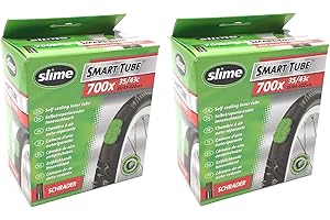 Slime Smart Tube 700 X 35/43C Self Healing Hybrid Bike Inner Tubes - Schrader Valve (Pair)