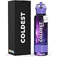 The Coldest Water Sports Bottle with Straw Lid Vacuum Insulated Stainless Steel Metal Thermos Bottles Reusable Leak Proof Flask for Sports Gym (40 oz, Astro Purple)