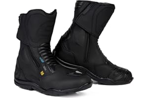 OZONE MOTO Rapid Botas de motocicleta Cuero de PU Membrana Hipora Forro de malla de poliéster Punta rígida Plantilla antibacteriana Elementos reflectantes