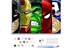 SENQAO Paint by Numbers Kit for Adults Beginner Children Kids,Cartoon Adult Kids' Paint by Numbers Kits on Canvas Framed, Color by Numbers for Adults Children, Art Supplies Set for Kids 9-12, 8x12in