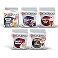 TASSIMO Hot Chocolate and Latte Bundle 5 Pack, (40 Drinks)