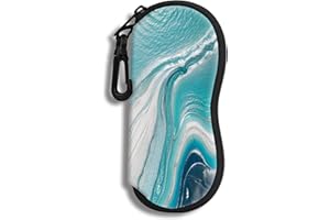 HION Estuche para anteojos Estuche suave para gafas de sol con clip para cinturón Estuche para anteojos con cremallera de neopreno Para Mujer y Hombre