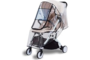 Bemece Housse de pluie universelle pour poussette Protection contre les intempéries, le vent et l'eau