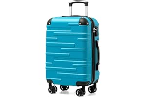 COOLIFE Hartschalen-Koffer Rollkoffer Reisekoffer Vergrößerbares Gepäck (Nur Großer Koffer Erweiterbar) ABS Material mit TSA-Schloss und 4 Rollen