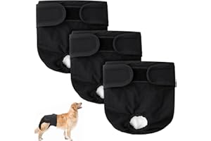 Aomig Couches pour Chiens, Couches Chien Lavable, Réutilisables Incontinence Culottes Hygiéniques, Culotte Protection Confort Nappy Lors des Périodes Physiologiques pour Petits