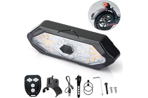FXINRUIA E Scooter Blinker/Rücklicht,LED Scooter Blinker usb-aufladung mit Fernbedienung Kompatibel mit Xiaomi M365/Pro2/1S S