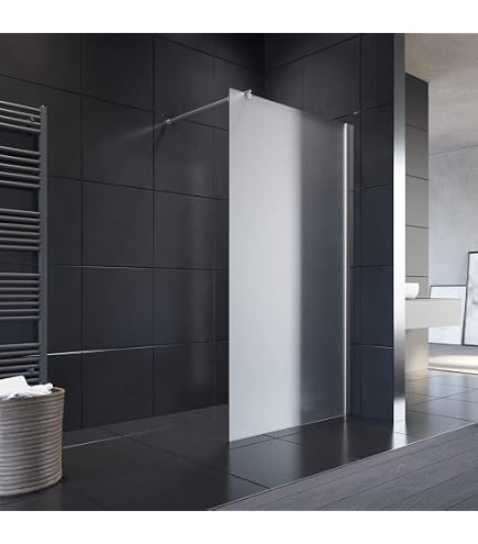 URBANIK Duschtrennwand Seitenwand - Schwarz Matt, 120x200 Cm, Industrie-Look Für Italienische Dusche