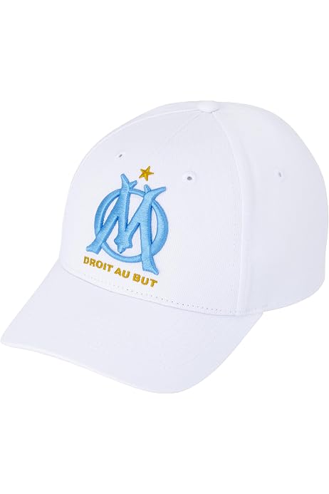 Casquette OM Enfant – Collection Officielle Olympique De Marseille – Taille Réglable – 100 % Coton Bleu