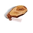 Ciotolina Ovale In Legno D'Ulivo Das Olivenholzbrett – 10cm Con Bordo Naturale, Fatto A Mano, Ideale Per Antipasti E Sale