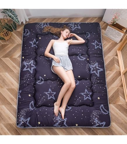 Materasso Giapponese Futon 80x200cm - Pieghevole, In Cotone E Memory Foam, Verde