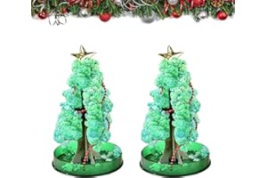 SilverChry Confezione da 2 Albero di Natale in Crescita Magico, Albero di Carta Magico, Mini Decorazione per Albero di Natale, Albero di Natale in Crescita Fai-da-Te per Ragazzi e Ragazze