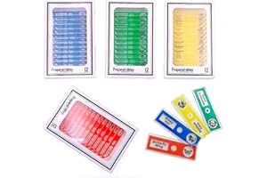 JZK 48 x Plastica vetrini microscopio preparati per bambini, campioni di generi diversi vegetali piante animali insetti per microscopio stereo/digitale