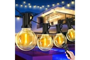 FGRYB 30M Guirlande Lumineuse Exterieure Guinguette - Guirlandes Exterieur avec LED Ampoule Contrôle À Distance Étanche Lumiere Extérieur Eclairage Extérieure Terrasse Mariage Pergola Jardin Camping Balcon