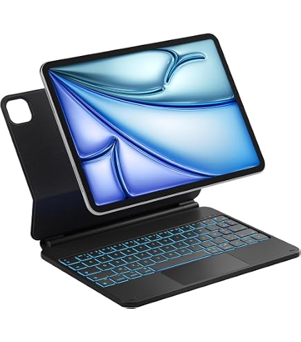 Clavier Magnétique AZERTY pour iPad 10/11, 7 Couleurs Rétroéclairées