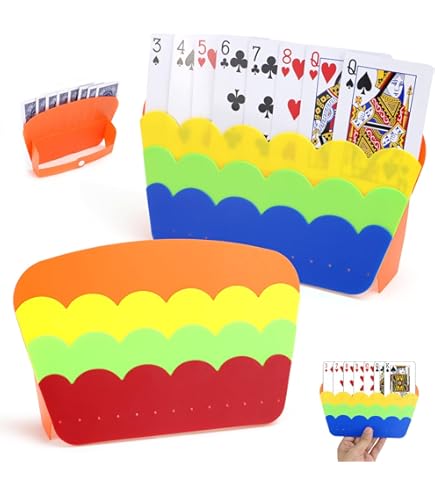 Mini soporte transparente para juegos de cartas [Paquete de 4