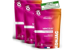 LABORATOIRES VITALTHÉA KONJAC x3 sachets | Actif 100% naturel | Effet Satiété, Ligne & Transit – à consommer dans le cadre d’un régime hypocalorique | Fabrication France