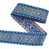 PH PandaHall Jacquard-Band Rot, 3,3 Cm Breit, 7 M Lang – Perfekt Für Nähen Und Deko