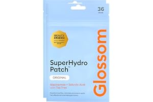 Glossom SuperHydro Patch - Pimple Patches Salicylic Acid & Niacinamide – 72 Hydrocolloid Spot Patches, Breakout Blemish Stickers & Spot Dots for Face – Korean, Vegan, Cruelty-Free