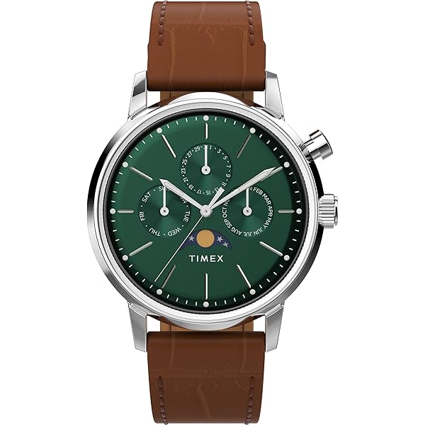 Timex Waterbury Cronografo Uomo 40 Mm, Quadrante Crema, Cinturino Pelle Nera, TW2Y29400