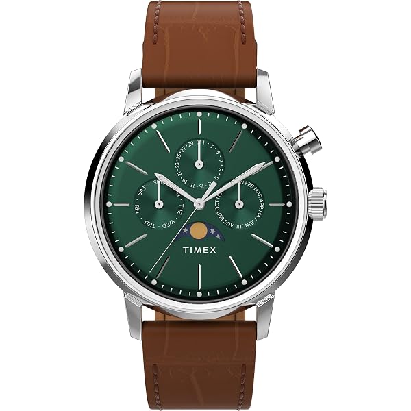 Timex Waterbury Cronografo Uomo 40 Mm, Quadrante Crema, Cinturino Pelle Nera, TW2Y29400