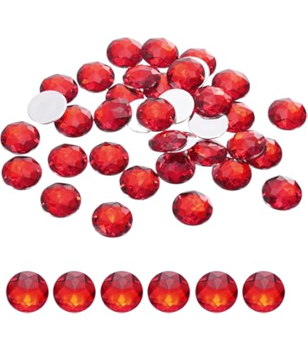 25 Strass Acryliques Ronds 30 Mm à Dos Plat – Blanc, Pour DIY Et Déco