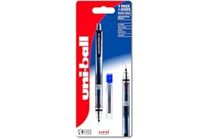 Uni-Ball Kuru Toga M5-450T Self-Sharpening Mechanical Pencil. Premium Propelling Ultra Strong Diamond Infused Leads for Technical Drawing, Writing, Arts and Crafts & 12 Lead Refills. Fine 0.5mm