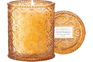 LA JOLÍE MUSE LA Jolie Muse Santal Himalayen Candle, Sandalwood Scented Candle, Candles for Home Scented, 6 oz 40 Hours Burn, Candles Gift for Women & Men