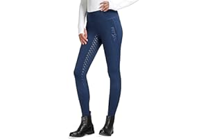 FitsT4 Sports Damen Winterreitleggings Silikon Vollbesatzreithose mit Fleecefutter mit Handytasche und Gürtelschlaufen