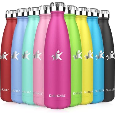 KEEPTO Isolierte Edelstahl-Wasserflasche – 3 Deckel, 45-1130 Ml, Vakuumisoliert