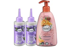 DEALSTORY Balea 3er Set: 2 x Kopfhaut Tonikum Natural Beauty, erfrischendes, 150 ml - 1 x Cremeseife, 500 ml