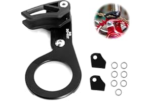 xyuayamz Guía Cadena Bicicleta de Aluminio - 1 Pieza Guía Montaña Estabilizador Ligero BB Mid-Lock Protector Disco único Adecuado para La Mayoría Bicicletas Carretera (Negro)