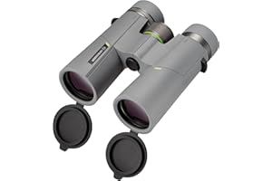 BRESSER Binocolo 8 x 42 Wave, Impermeabile, con vetro BaK-4, Rivestimento UR, Protezione per gli occhiali, Ottimo per osservazione della natura, Viaggi e escursioni, Grigio (1330842)