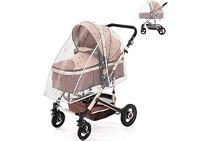 ZONSUSE Universal Kinderwagen ​Regenschutz, Regendicht Staubdicht Winddicht, Universal Komfort Regenschutz für Buggy und Sportwagen Kinderwagen, Gute Luftzirkulation, Schadstofffrei