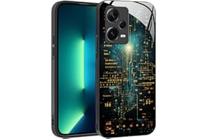 YUXING Funda para Xiaomi Redmi Note 12 Pro Plus 5G / 12 Pro+ 5G - Diseño de Patrón Geométrico Arte Abstracto Vidrio Carcasa, Antichoque Anti-Slip Anti-Scratch Case (Cyberpunk)