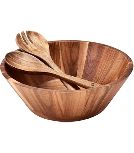 Saladier En Bois D'olivier - Coupe à Fruits Ou Plat De Service - Diamètre 26/27 Cm - Vintage