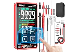 ANENG 621A Multímetro Digital Recargable Con Pantalla Táctil A Color Retroiluminada,Rango Automático TRMS 9999,Voltaje CA/CC,Voltaje CA,Resistencia,Diodo,Pantalla Inversa VA Pantalla Brillante