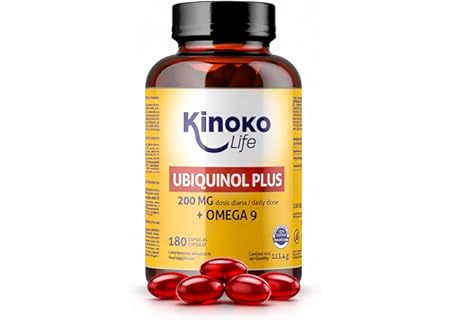 UBIQUINOL Plus 180 Kapslar 200 mg Daglig Dos Reducerat Koenzym Q10 100 mg per Kapsel med Omega 9 och - Amazon Deal & Rabatt