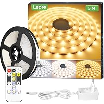 XUNATA LED Streifen 15m Dimmbar – IP67 Wasserdicht, 120 LEDs/m, Warmweiß, Inkl. Netzteil