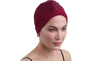 DERESINA HEADWEAR Deresina's Women Pearl Detail Turban for Hair Loss