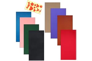 CKANDAY 8 Pack Self-Adhesive Repair Patches with DIY Model Guide Paper, Waterproof Lightweight Polyester Repair Stickers for Clothing Holes Raincoat Backpacks Tent Sleeping Bag Down Jacket