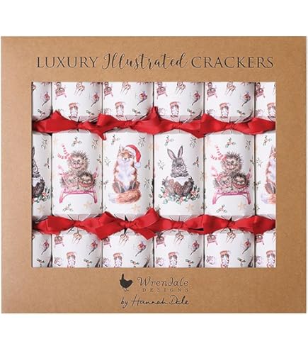 Wrendale Designs Tovaglioli Oh Christmas Tree – 20 Pezzi, 33x33 Cm, 3 Strati, Carta Ecologica Con Illustrazione Di Hannah Dale