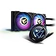 Gigabyte AORUS WATERFORCE X 240 AIO Liquid CPU Cooler, Rotatable Circular LCD Display with Micro SD Support, 240mm Radiator with 2X 120mm Low Noise ARGB Fans, Compatible with Intel LGA1700