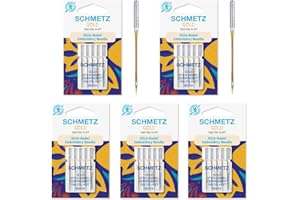 Schmetz Lot de 25 aiguilles à broder en titane Doré Taille 90/14 130/705 H-ET